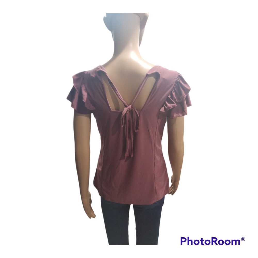 NWT Ivy Ridge Ruffled Blouse - Picture 2 of 3